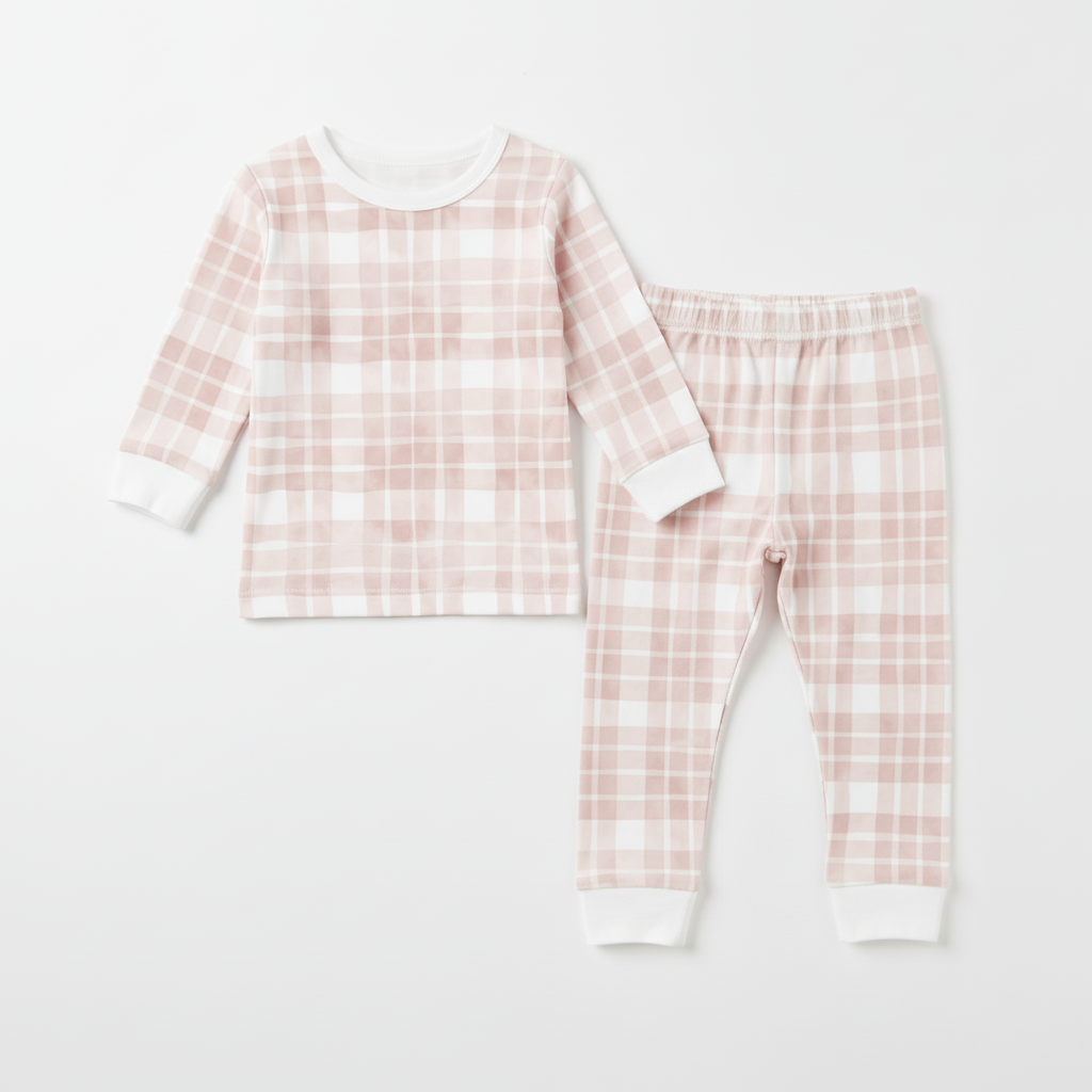 Blush Gingham Lounge Set