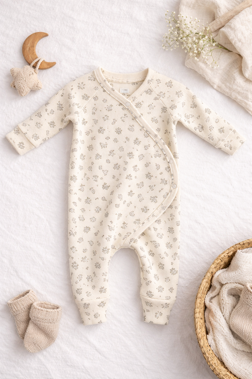 Floral Waffle Knit Lounger