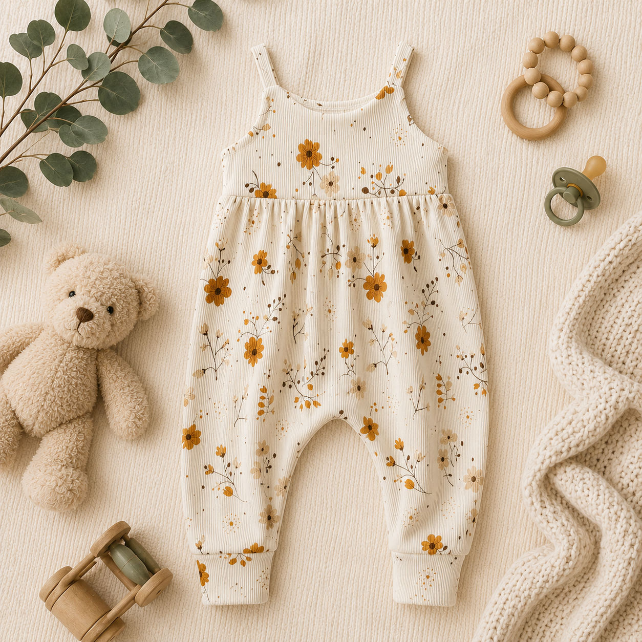 Harvest Bloom Slip-On Romper