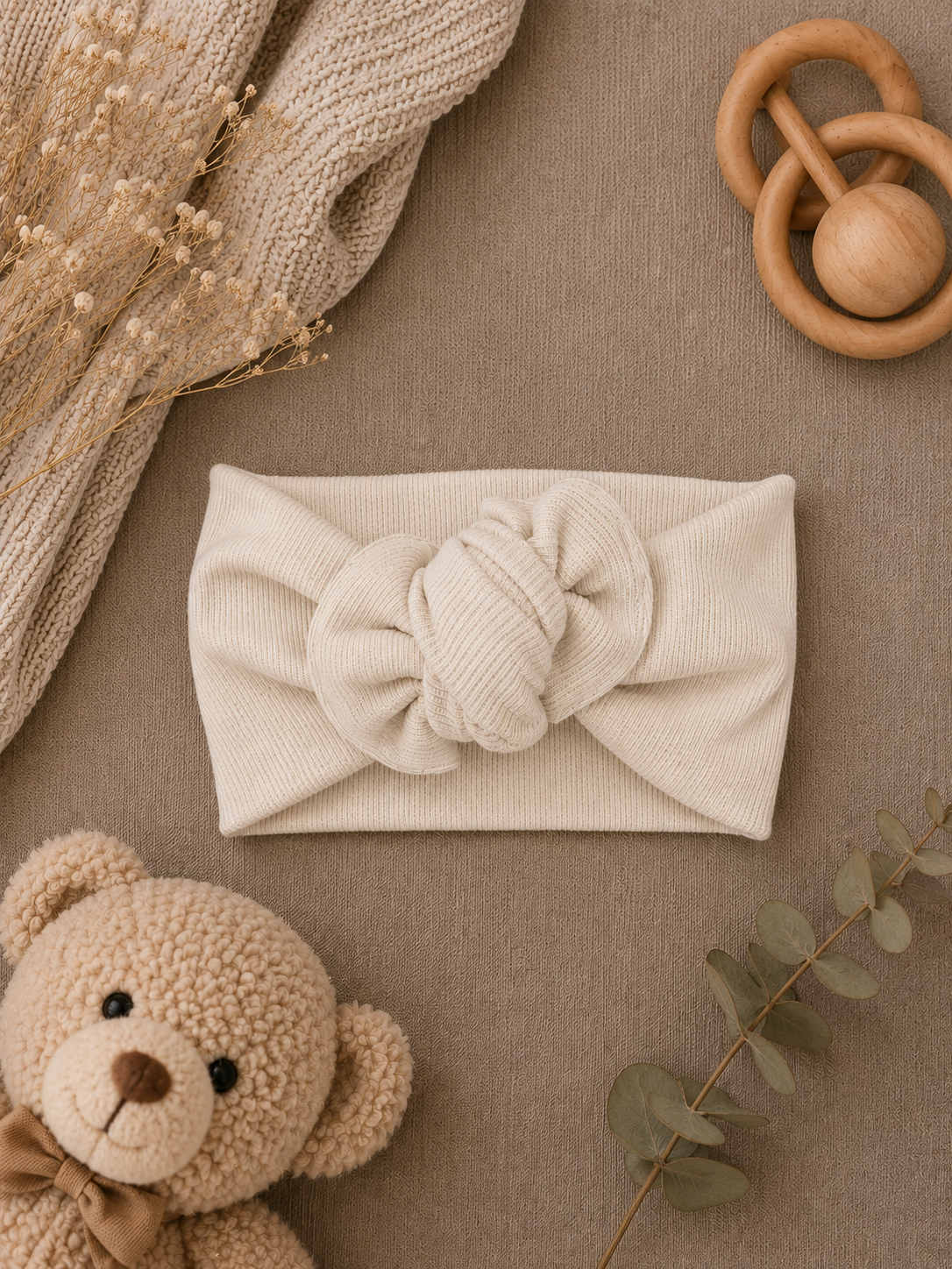 Oat Chunky Knot Headband
