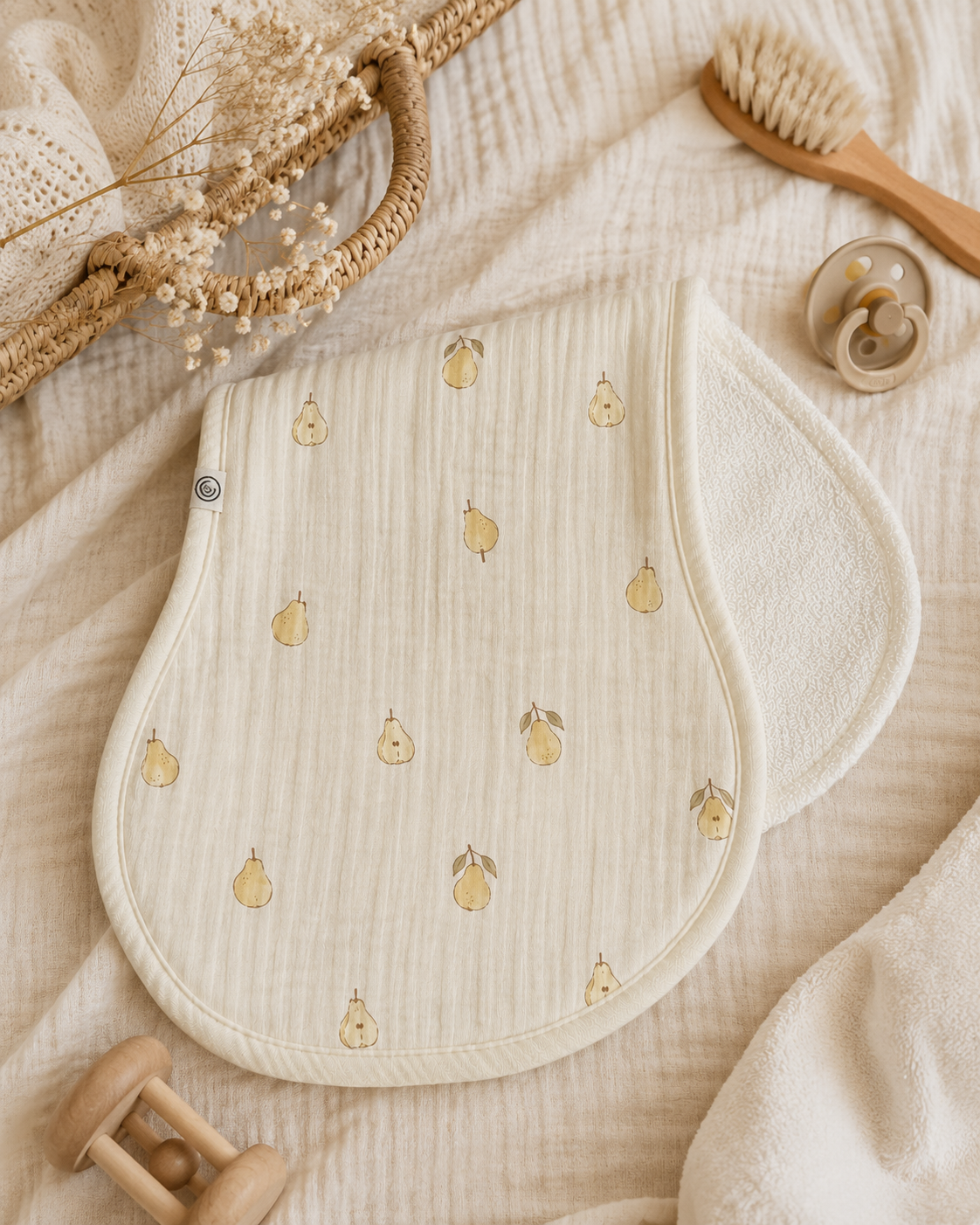 Harvest Pears Burp Cloth
