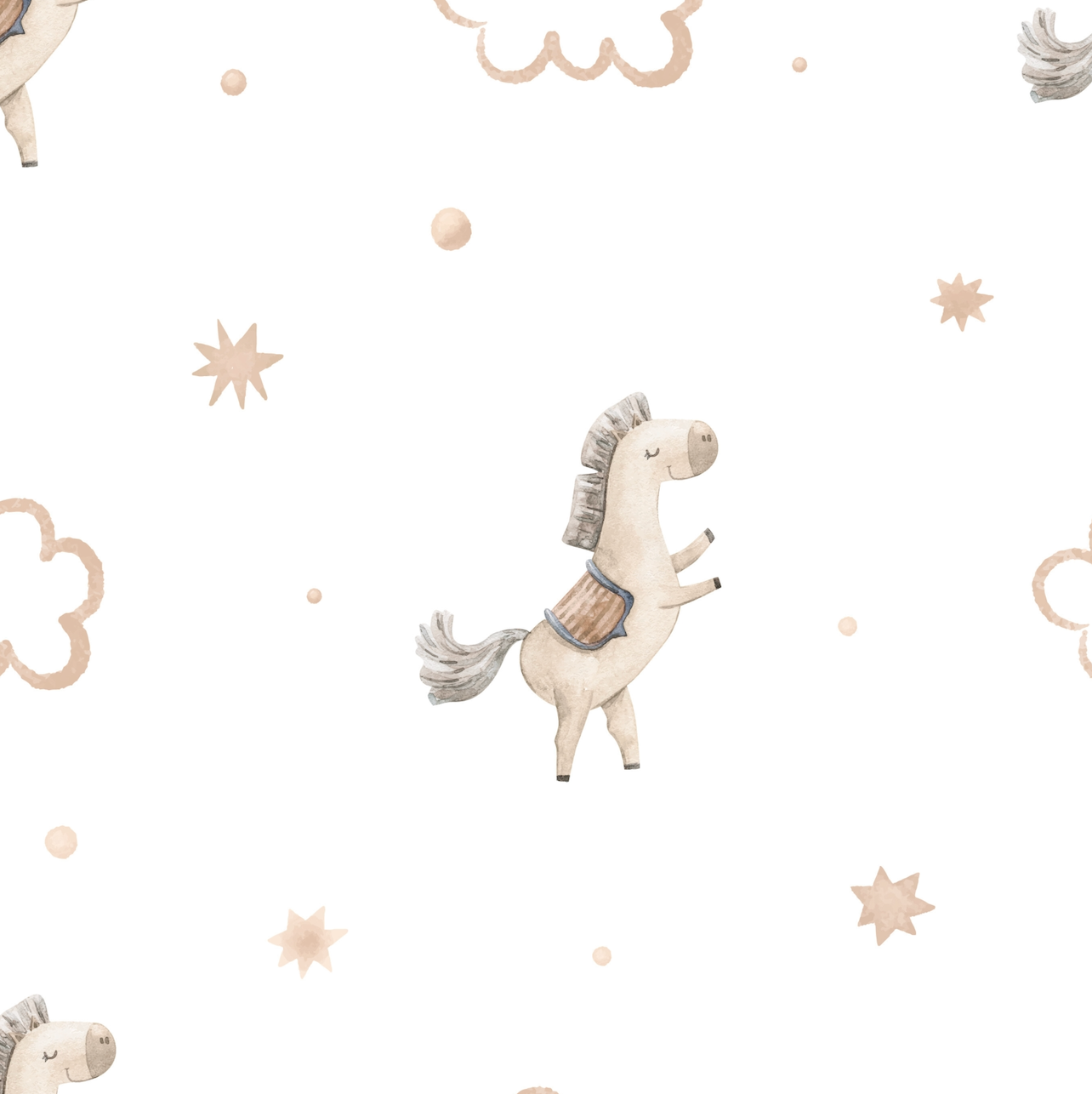 Dreamy Ponies Burp Cloth