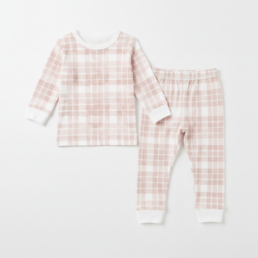 Blush Gingham Lounge Set