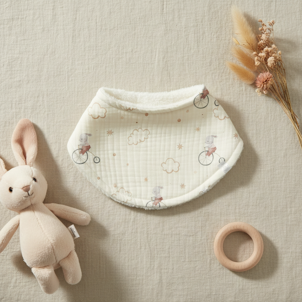 Sleepy Bunnies Drool Bib