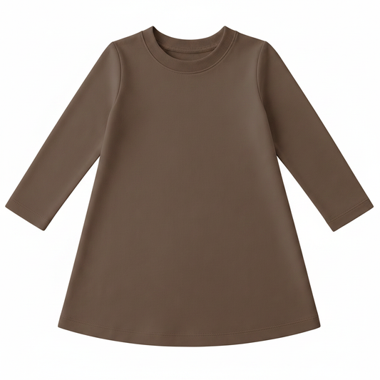 Mushroom Long-Sleeve Tee Dress