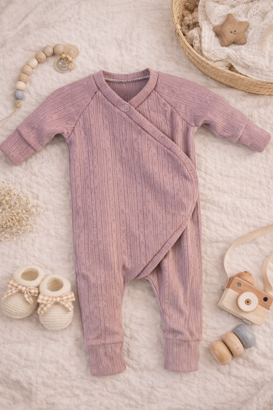 Purple Pointelle Lounger