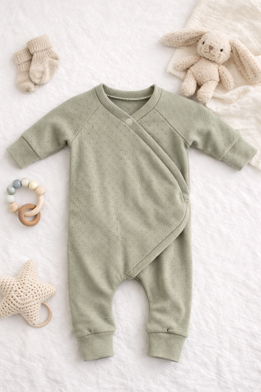 Green Pointelle Lounger