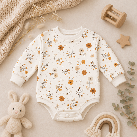 Harvest Bloom Sweater Romper