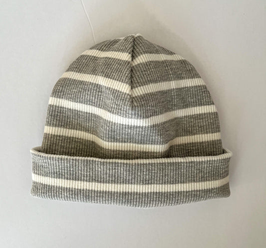 Grey and White Beanie