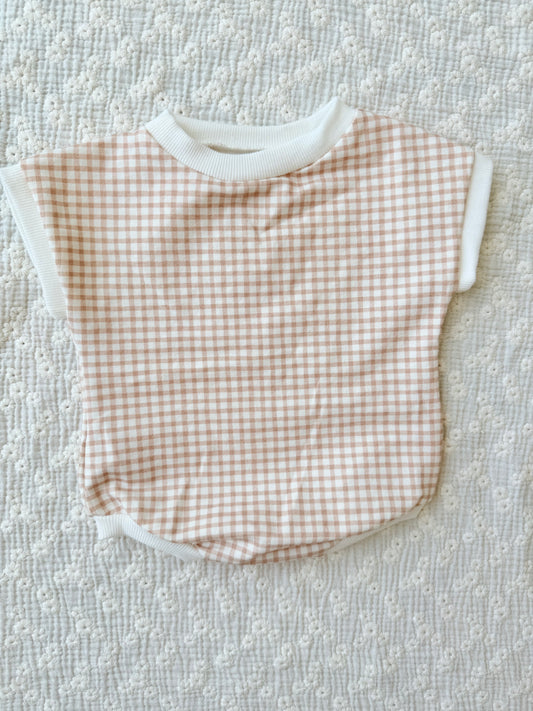 Gingham Tee Romper