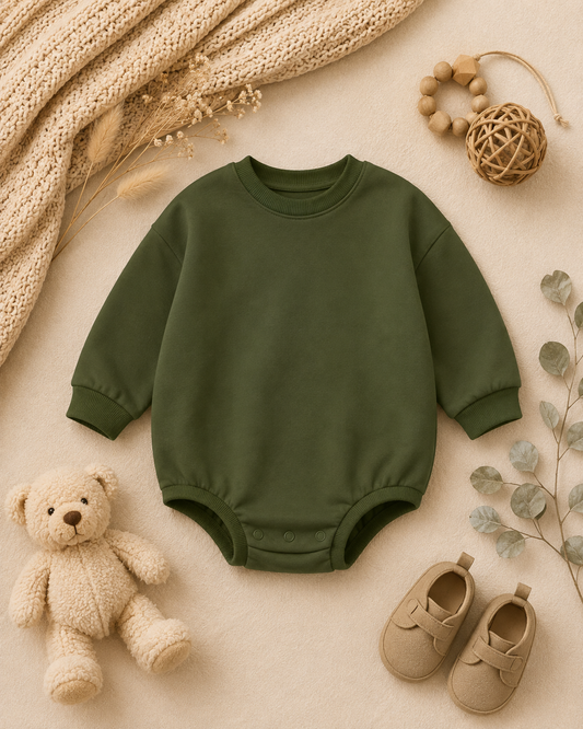 Olive Sweater Romper
