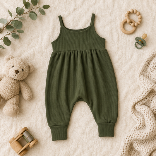 Olive Slip-On Romper