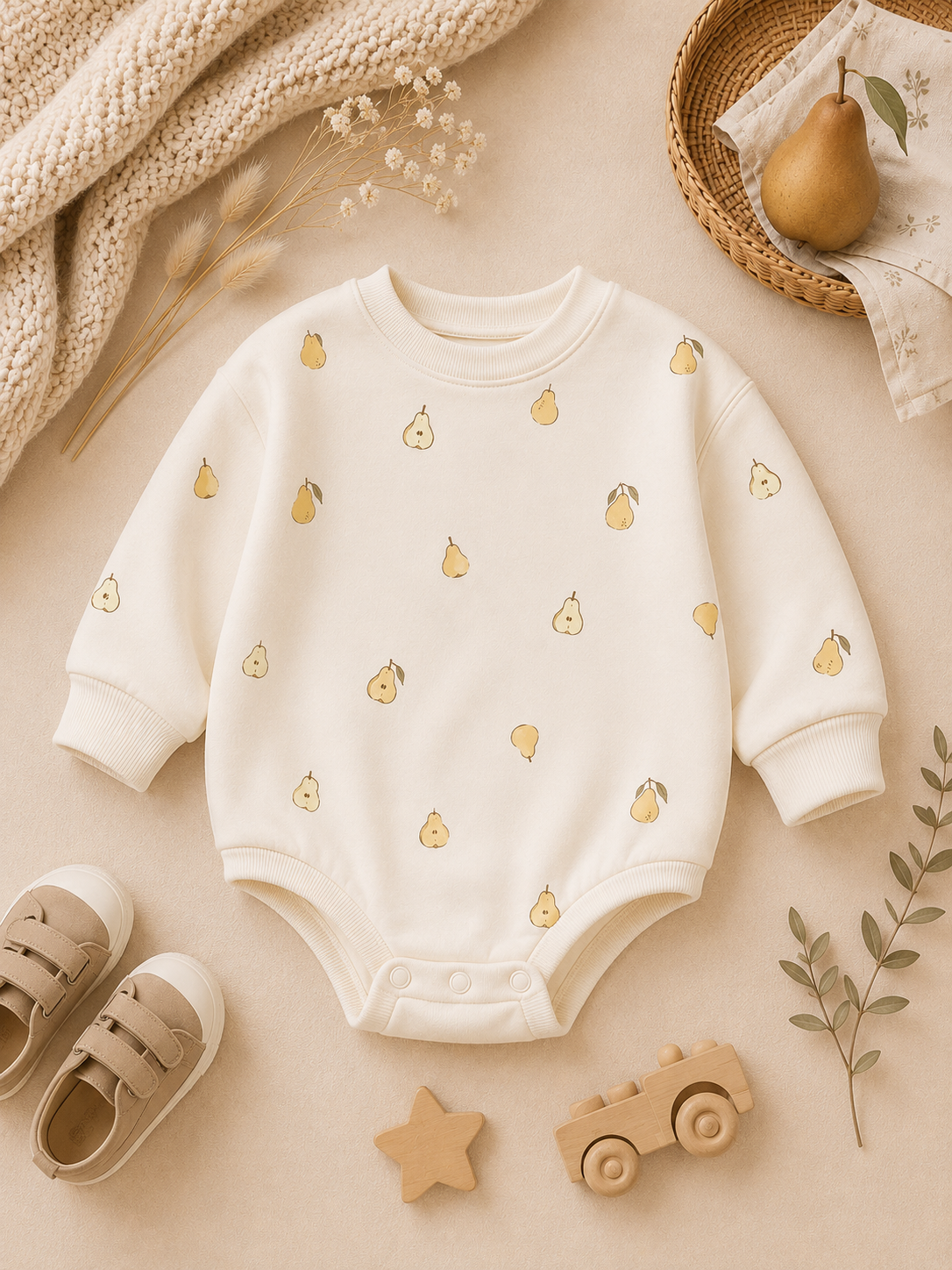 Harvest Pears Sweater Romper