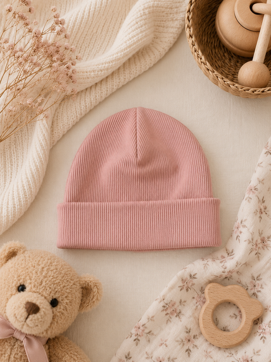 Dusty Pink Beanie Hat